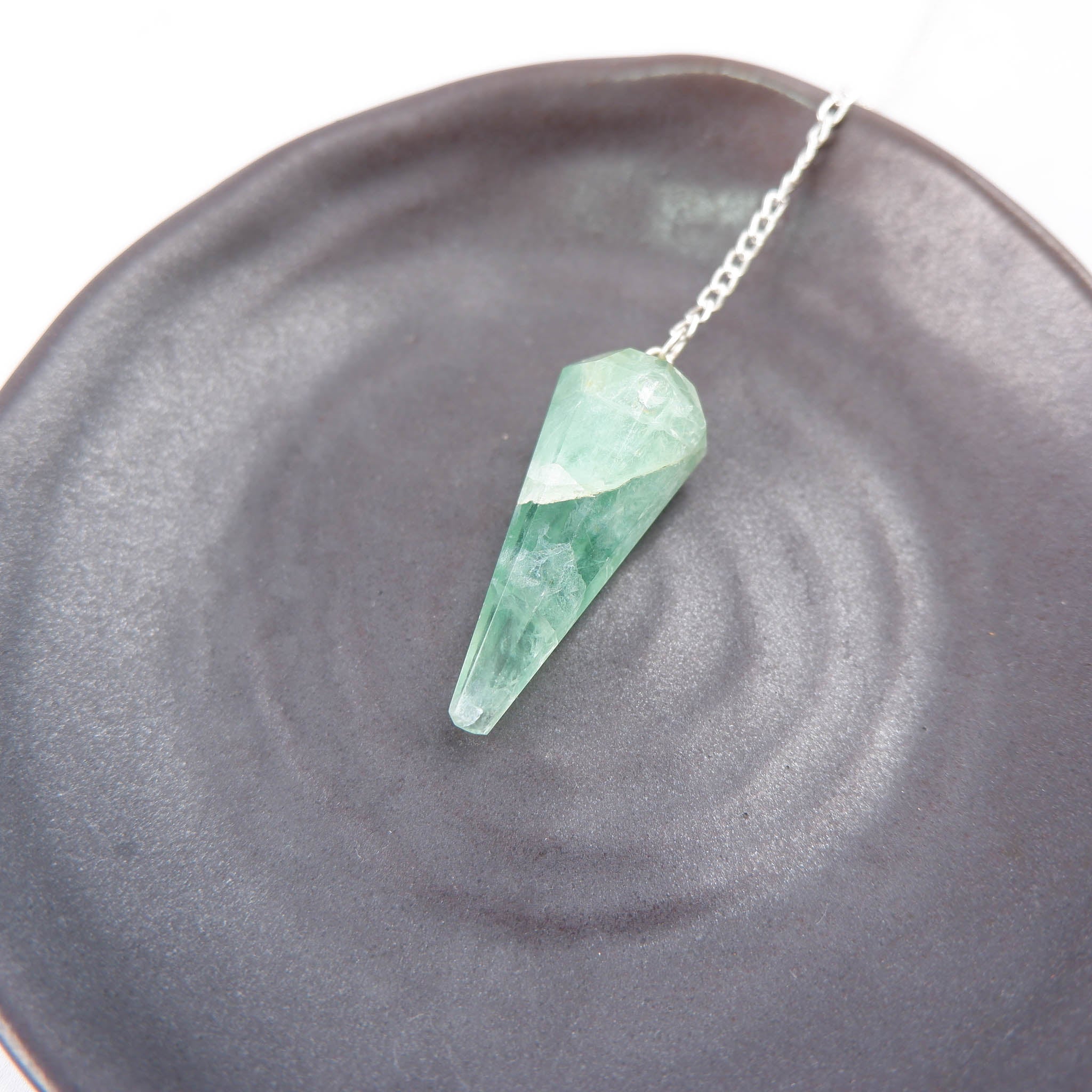 Green Fluorite Pendulum - Crystal & Stone
