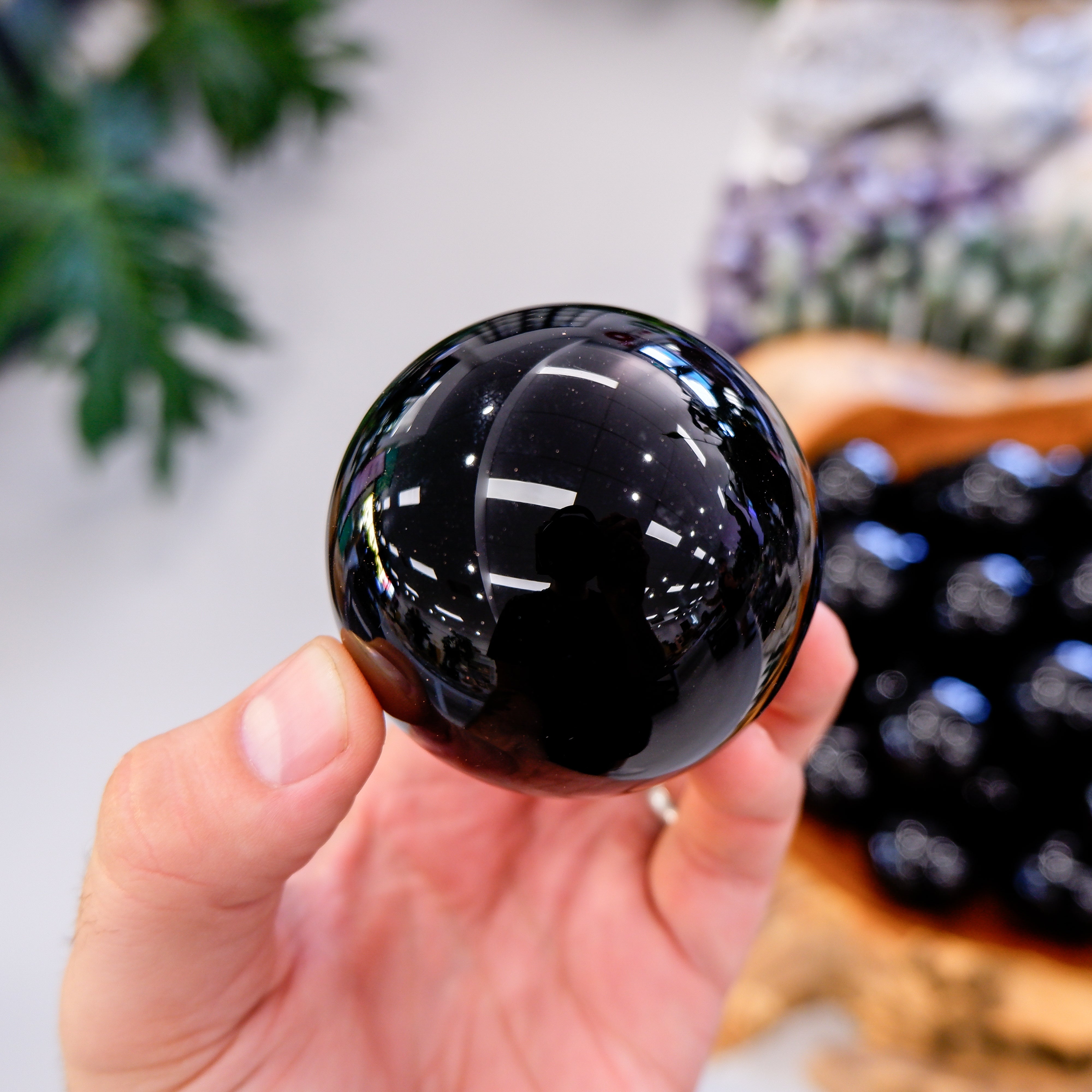 Obsidian Sphere - Crystal & Stone