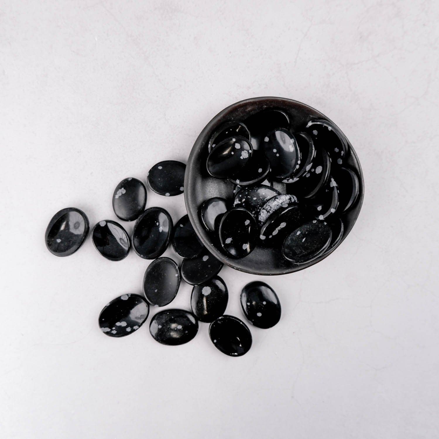 Snowflake Obsidian Worry Stone - Crystal & Stone
