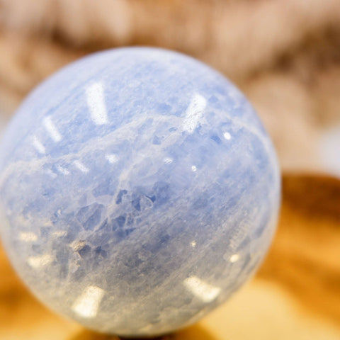 Blue Calcite Sphere 8CM x 0.76KG