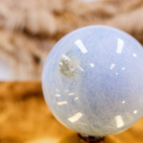 Blue Calcite Sphere 8.3CM x 0.83KG