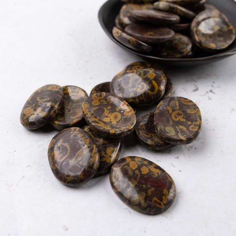 Fruit Jasper Worry Stone