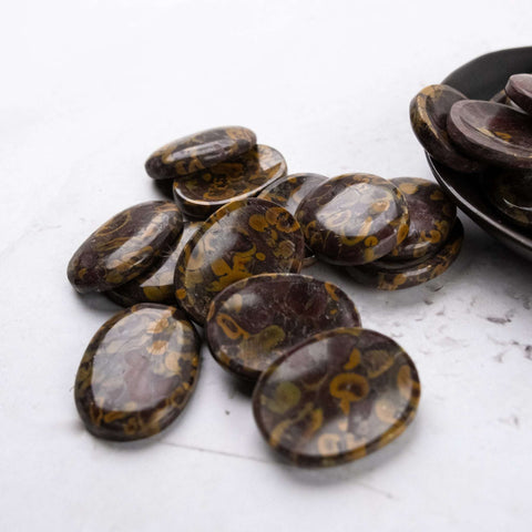 Fruit Jasper Worry Stone