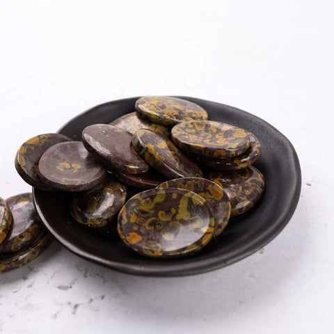 Fruit Jasper Worry Stone