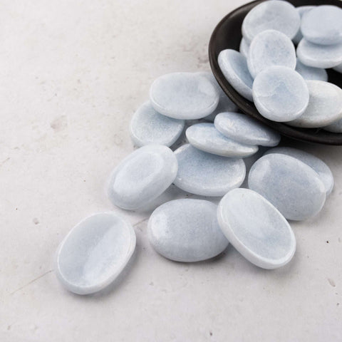 Blue Calcite Worry Stone