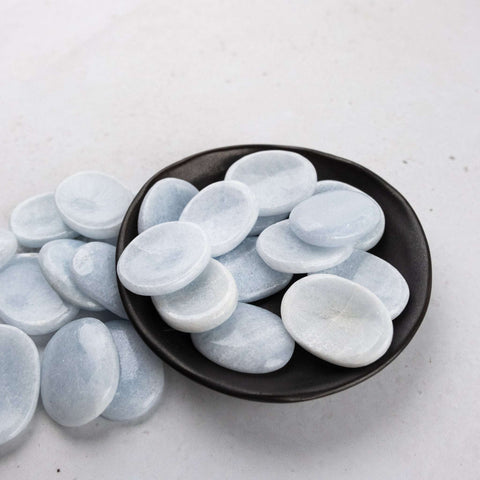 Blue Calcite Worry Stone