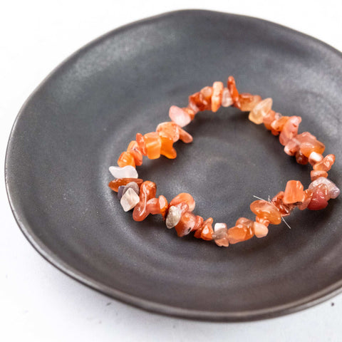 Red Agate Chip Bracelet