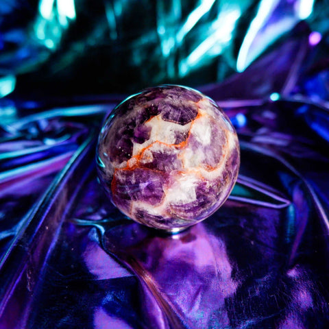 Chevron Amethyst Sphere