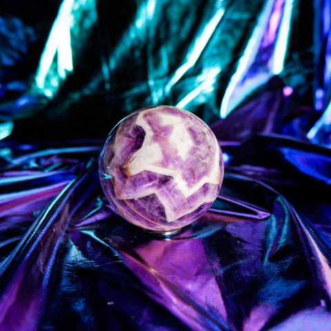 Chevron Amethyst Sphere