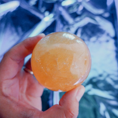 Honey Calcite Sphere