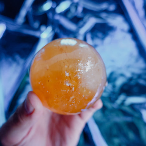 Honey Calcite Sphere