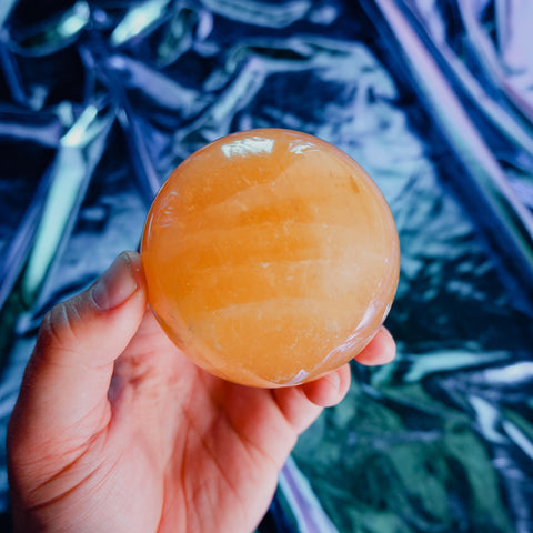 Honey Calcite Sphere