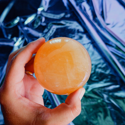 Honey Calcite Sphere