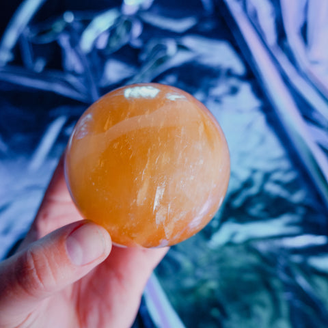 Honey Calcite Sphere