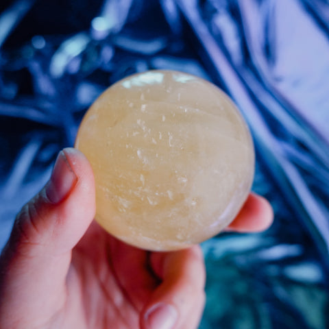 Honey Calcite Sphere