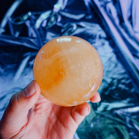 Honey Calcite Sphere