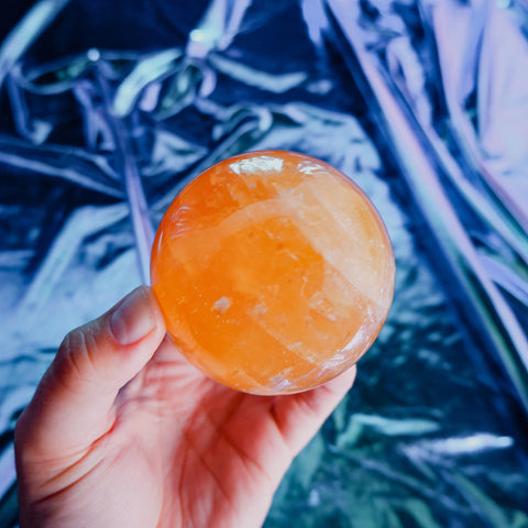 Honey Calcite Sphere