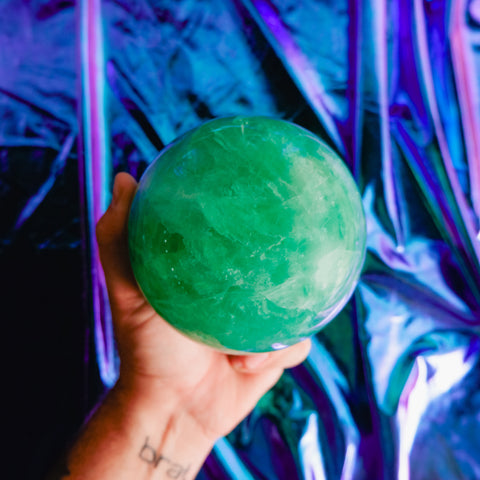 Green Fluorite Sphere