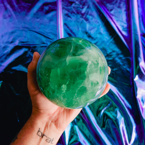 Green Fluorite Sphere