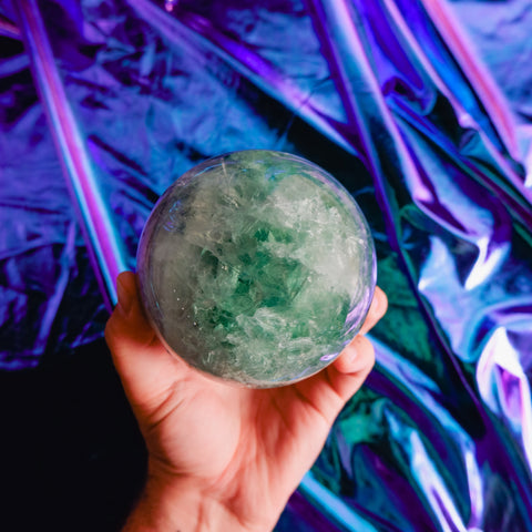 Green Fluorite Sphere