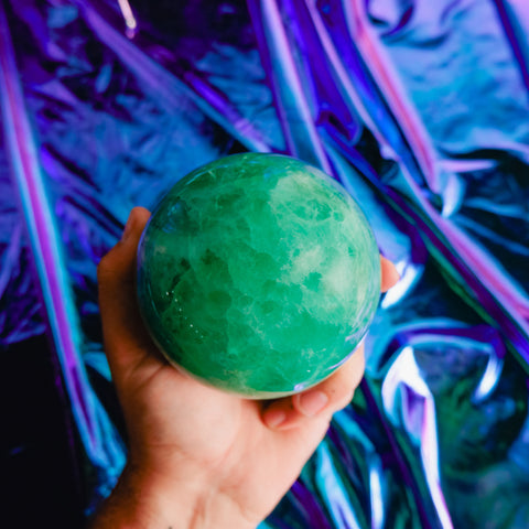 Green Fluorite Sphere