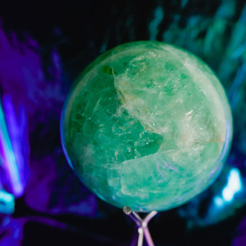 Green Fluorite Sphere