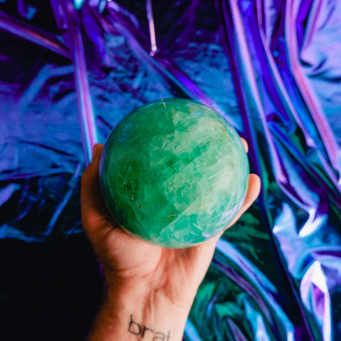 Green Fluorite Sphere