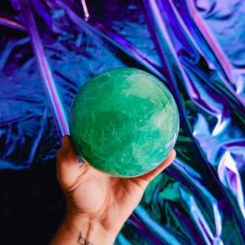 Green Fluorite Sphere