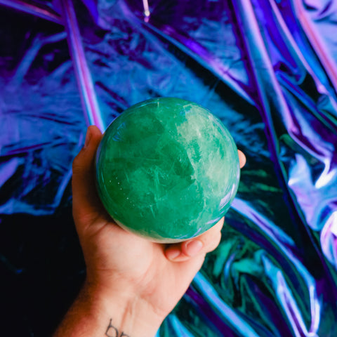 Green Fluorite Sphere