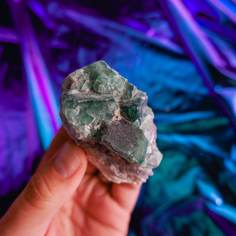 Green Fluorite Cluster