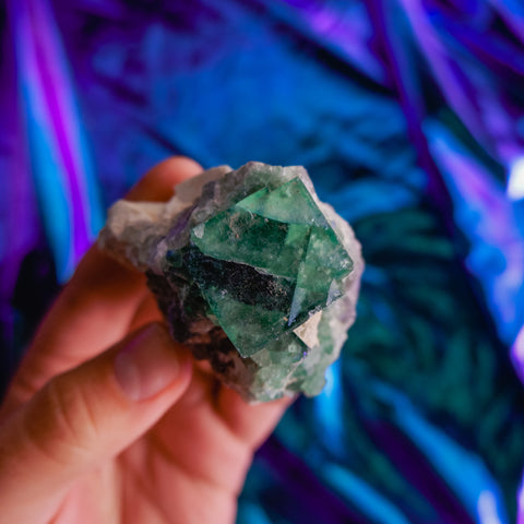 Green Fluorite Cluster