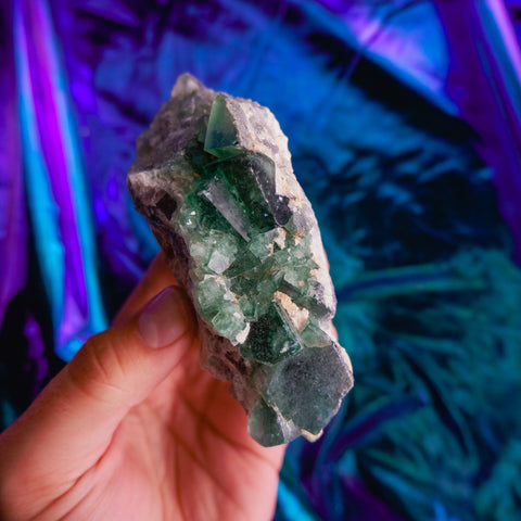 Green Fluorite Cluster