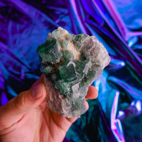 Green Fluorite Cluster