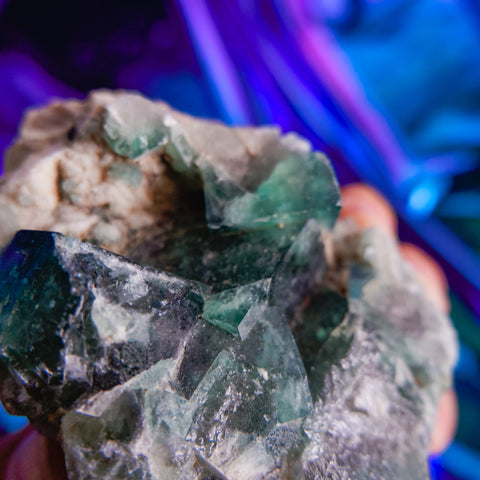 Green Fluorite Cluster