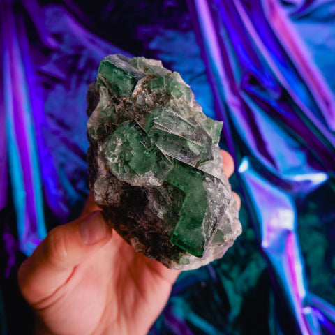 Green Fluorite Cluster