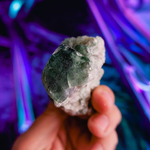 Green Fluorite Cluster