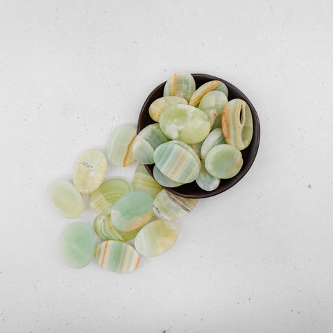 Pistachio Calcite Worry Stone