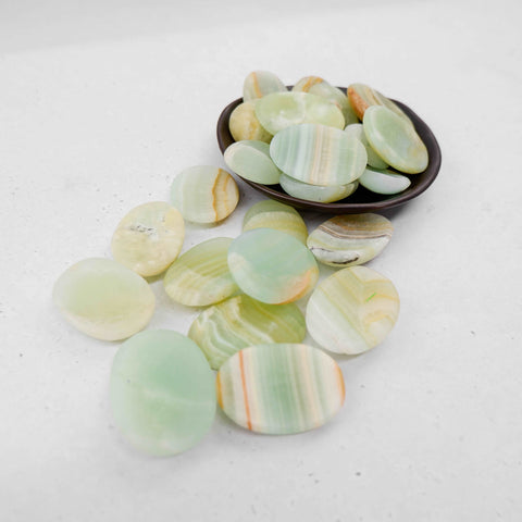 Pistachio Calcite Worry Stone