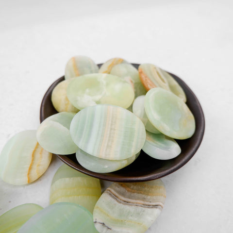 Pistachio Calcite Worry Stone