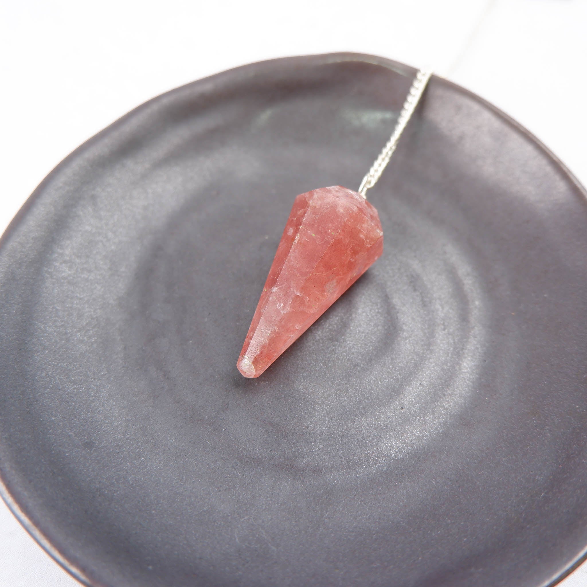 Strawberry Quartz Pendulum - Crystal & Stone