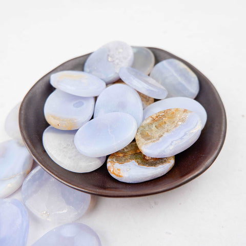 Blue Lace Agate Worry Stone