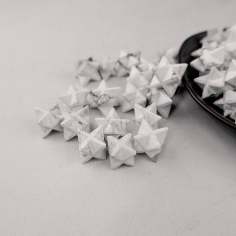 White Howlite Star