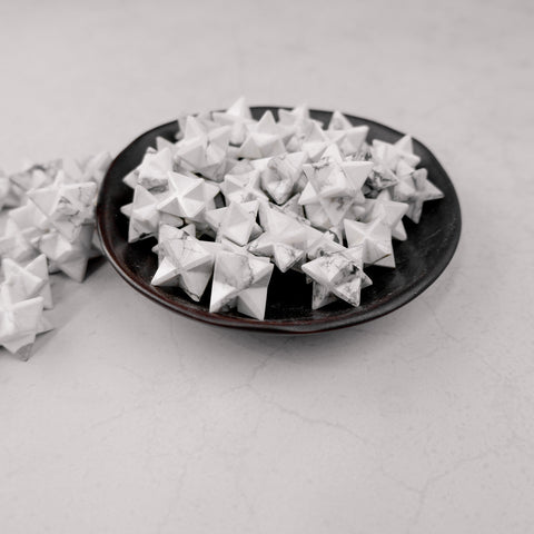 White Howlite Star