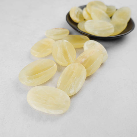 Lemon Calcite Worry Stone