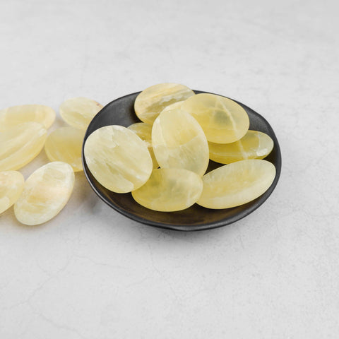 Lemon Calcite Worry Stone