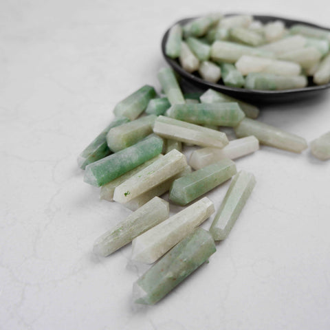 Green Aventurine Gridding Double Point