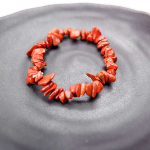 Red Jasper Chip Bracelet