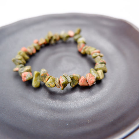 Unakite Chip Bracelet