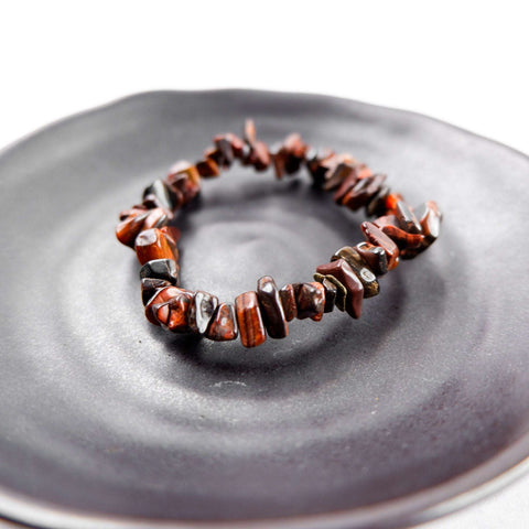 Red Tigers Eye Chip Bracelet