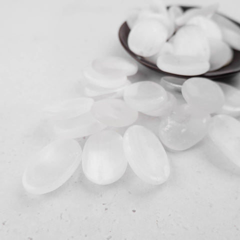 Selenite Worry Stone - Crystal & Stone